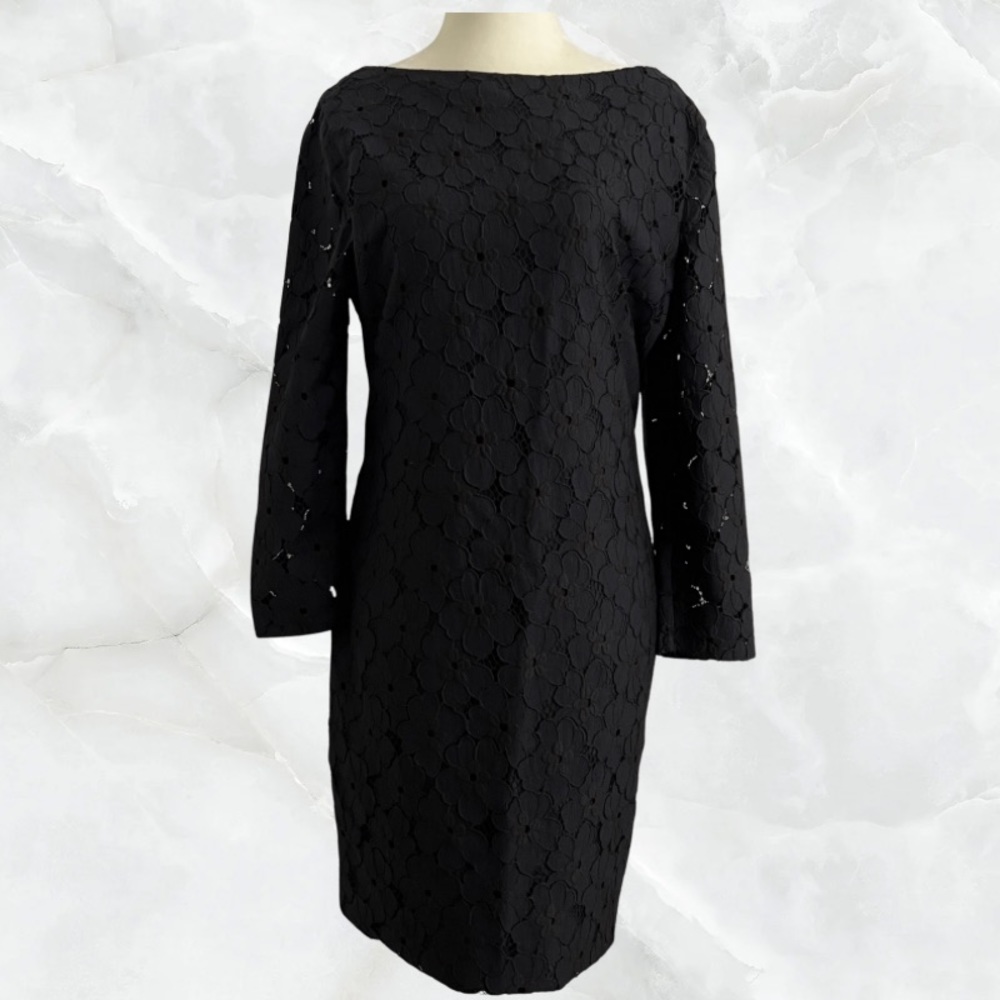 Diane von Furstenberg Black Lace Detail Dress